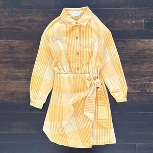 btween Plaid Long Sleeve Dress